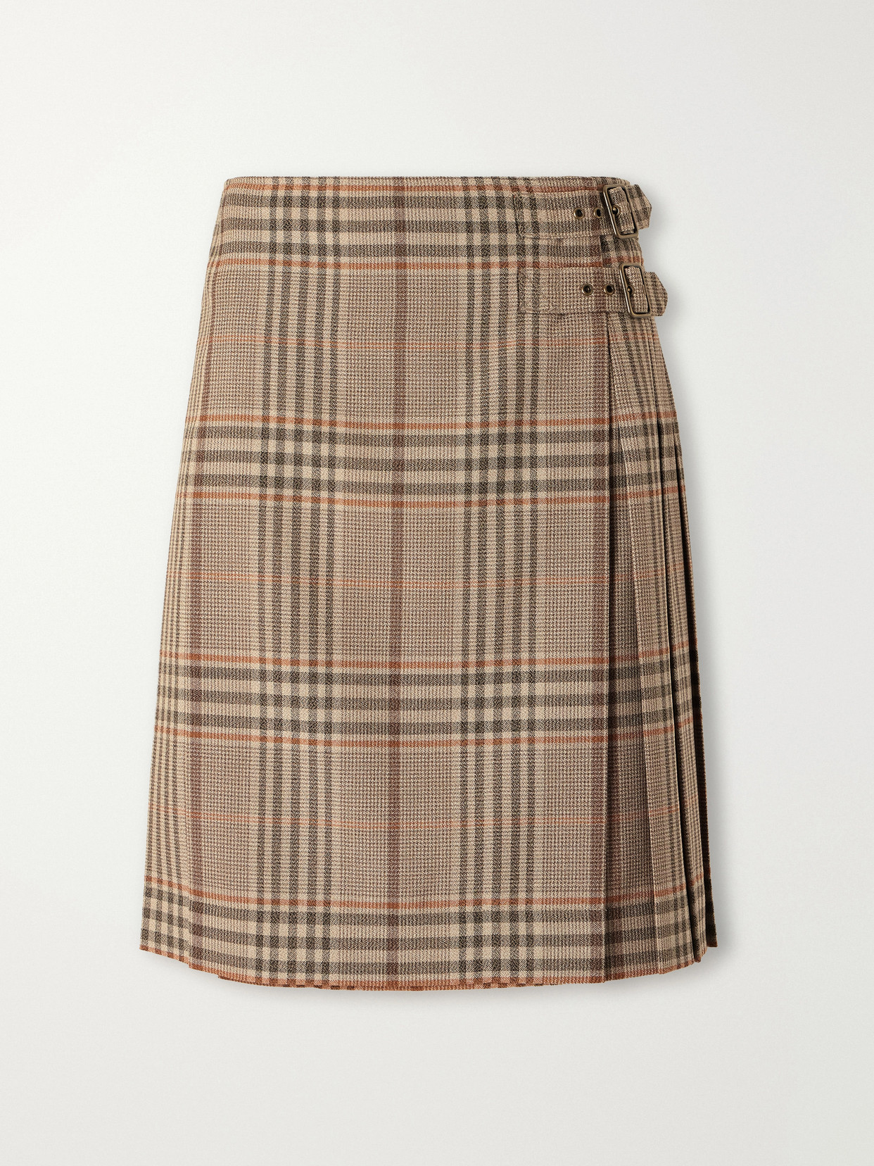 Pleated Checked Mini