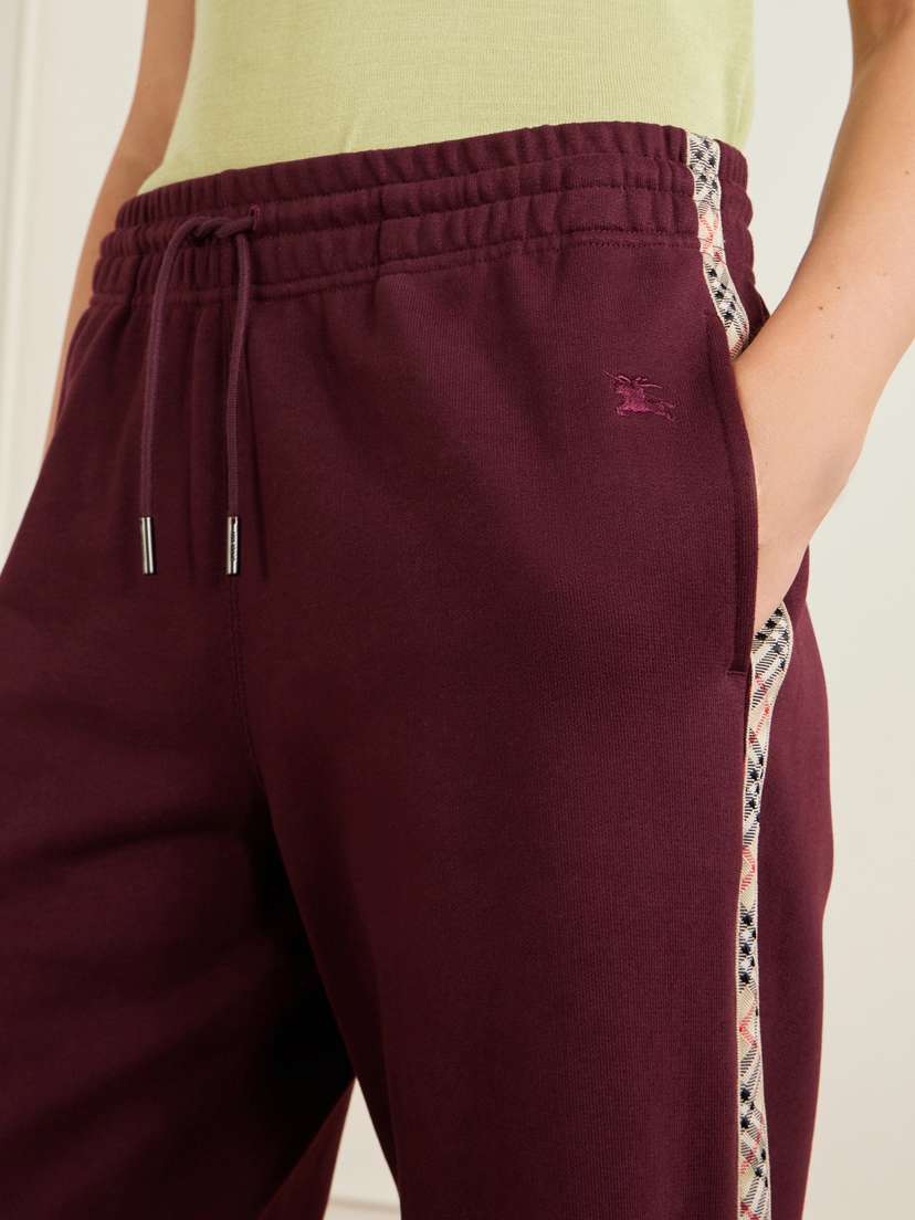 Burberry Jodie Checked Cotton-jersey Straight-leg Track Pants | Thumbnail 5 Burberry Jodie Checked Cotton-jersey Straight-leg Track Pants | Thumbnail 5