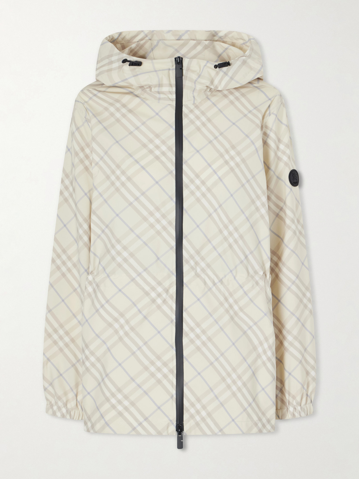 Burberry Checked Shell Jacket In Neutrals