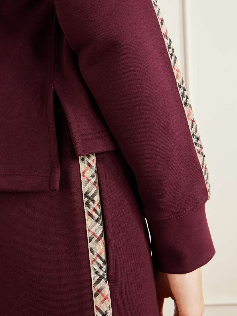 Burberry Harper Checked Cotton-jersey Zip-up Hoodie | Thumbnail 5 Burberry Harper Checked Cotton-jersey Zip-up Hoodie | Thumbnail 5