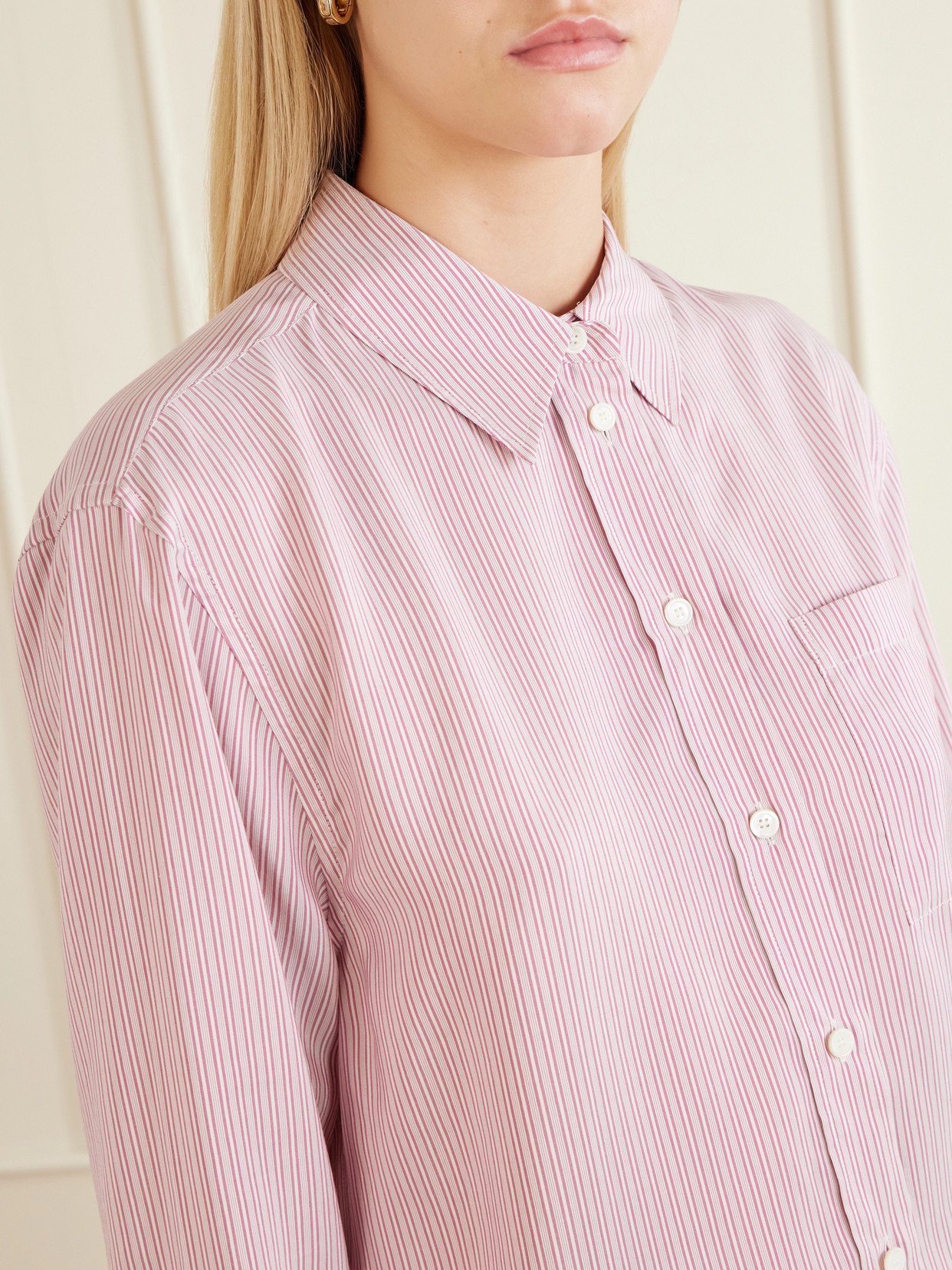 Logo-Embroidered Striped Shirt