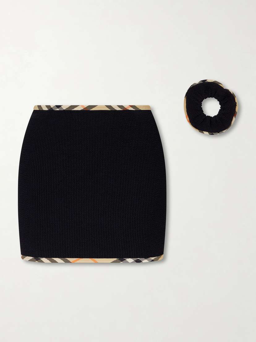 Burberry + Hunza G Devyn Checked Original Crinkle™ Coverup