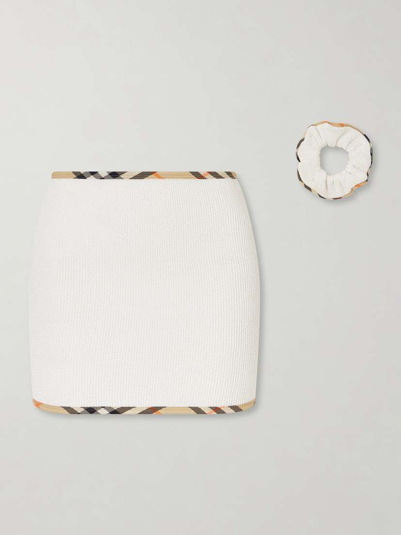 Burberry + Hunza G Devyn Checked Original Crinkle™ Coverup