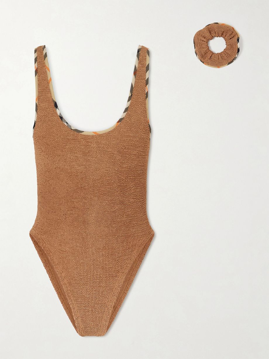 + Hunza G Faye checked Original Crinkle™ swimsuit