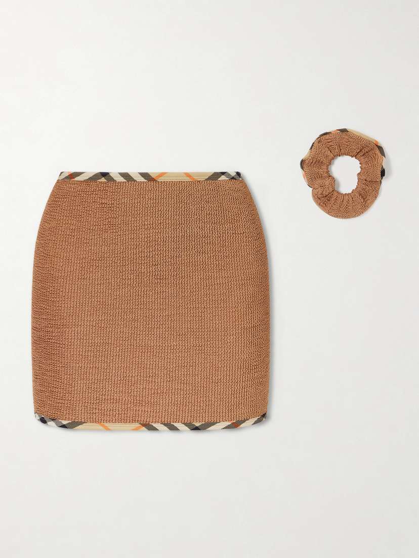 Burberry + Hunza G Devyn Checked Original Crinkle™ Coverup