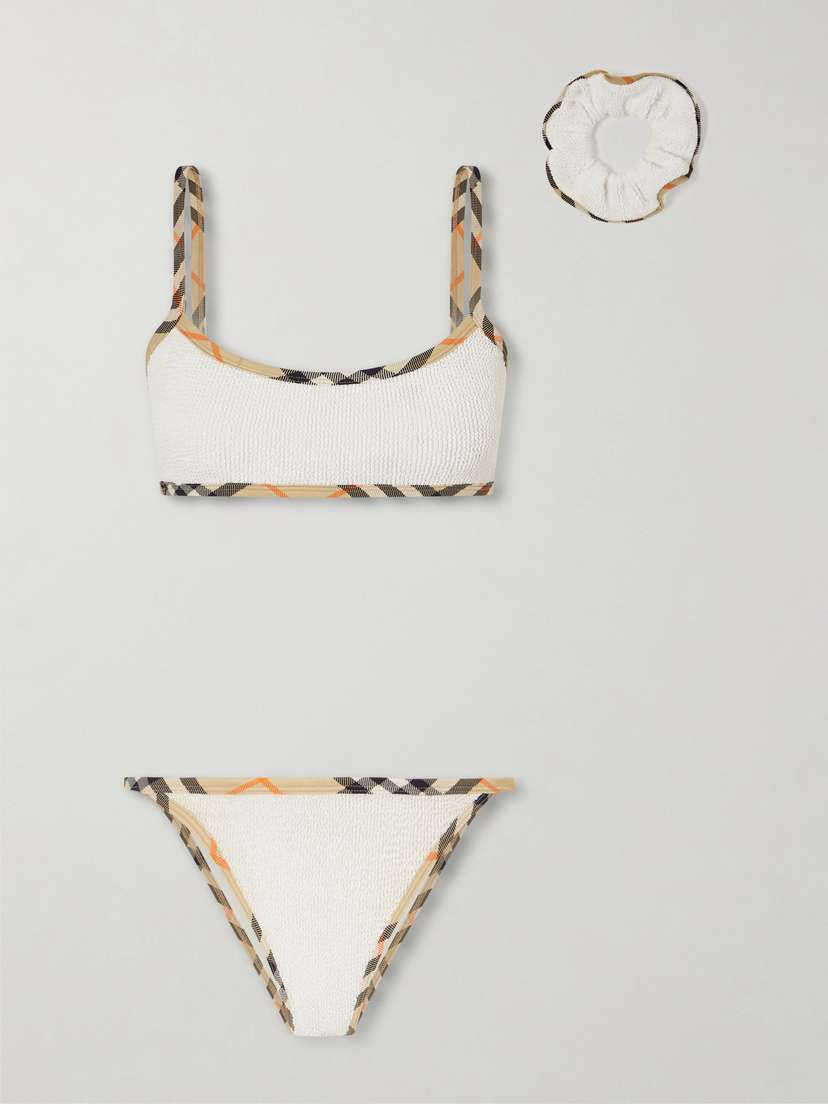 Burberry + Hunza G Tyler Checked Original Crinkle™ Bikini