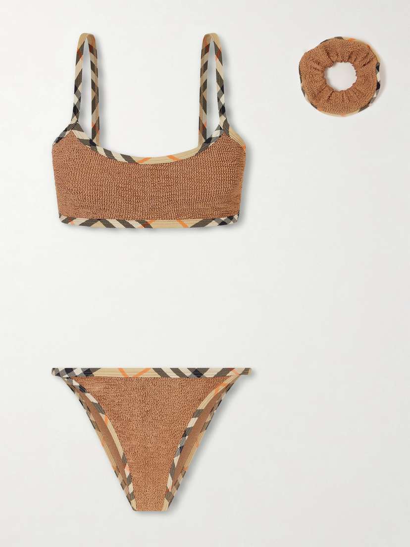Burberry + Hunza G Tyler Checked Original Crinkle™ Bikini