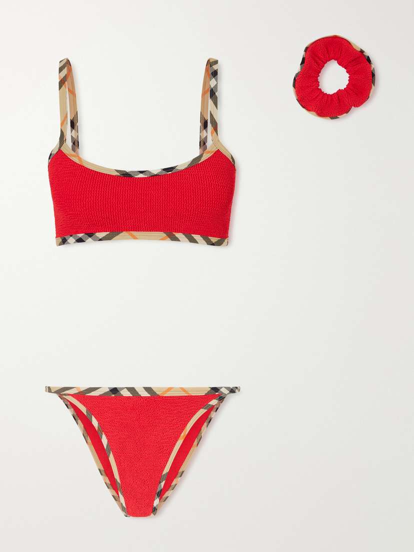 Burberry + Hunza G Tyler Checked Original Crinkle™ Bikini