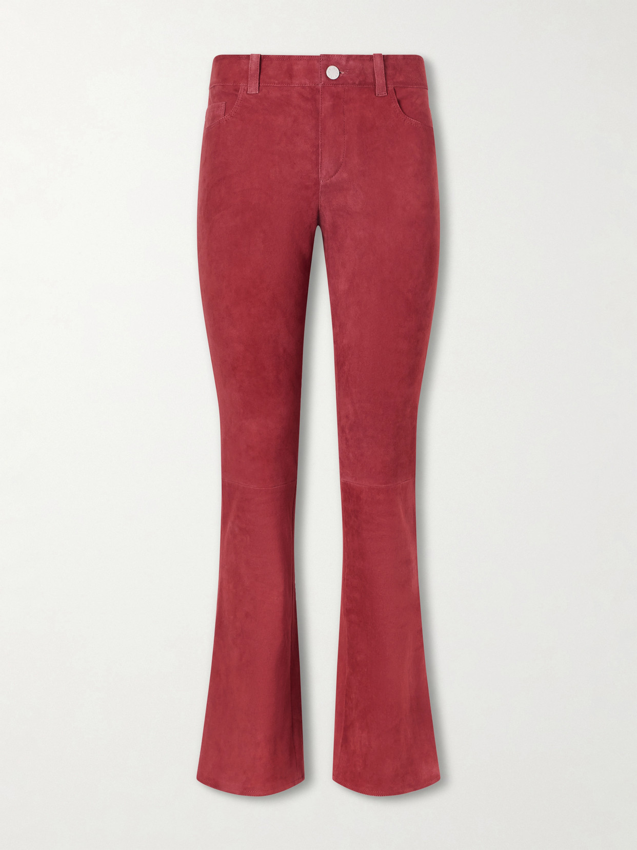 Stouls Dean Suede Flared Pants In Pink