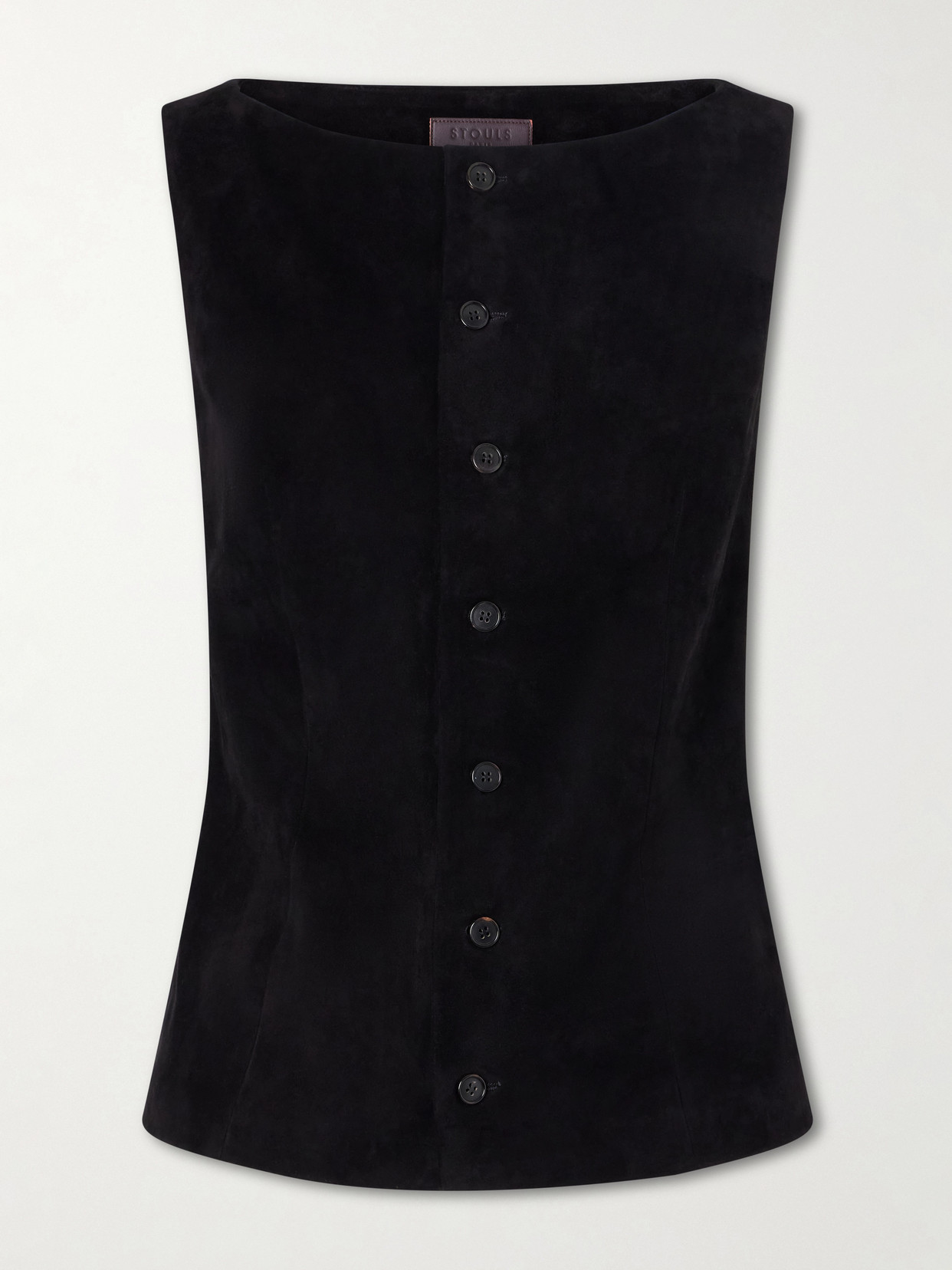 Stouls Mae Suede Vest In Black