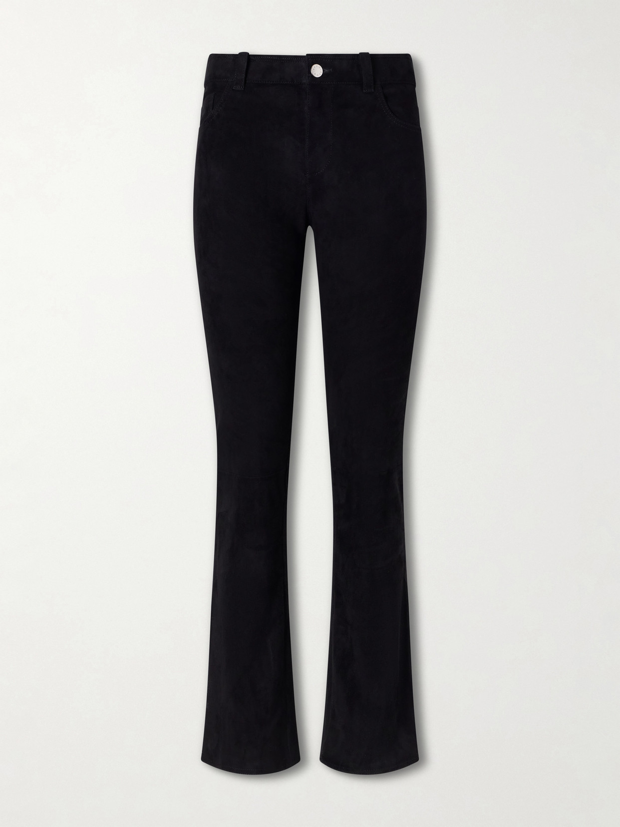 Stouls Dean Suede Flared Pants In Black
