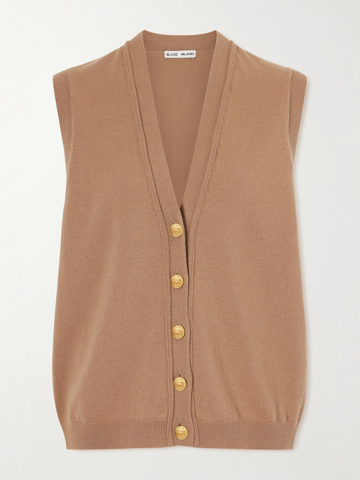 BLAZÉ Milano - Highland Wool And Cashmere-blend Gilet - Brown