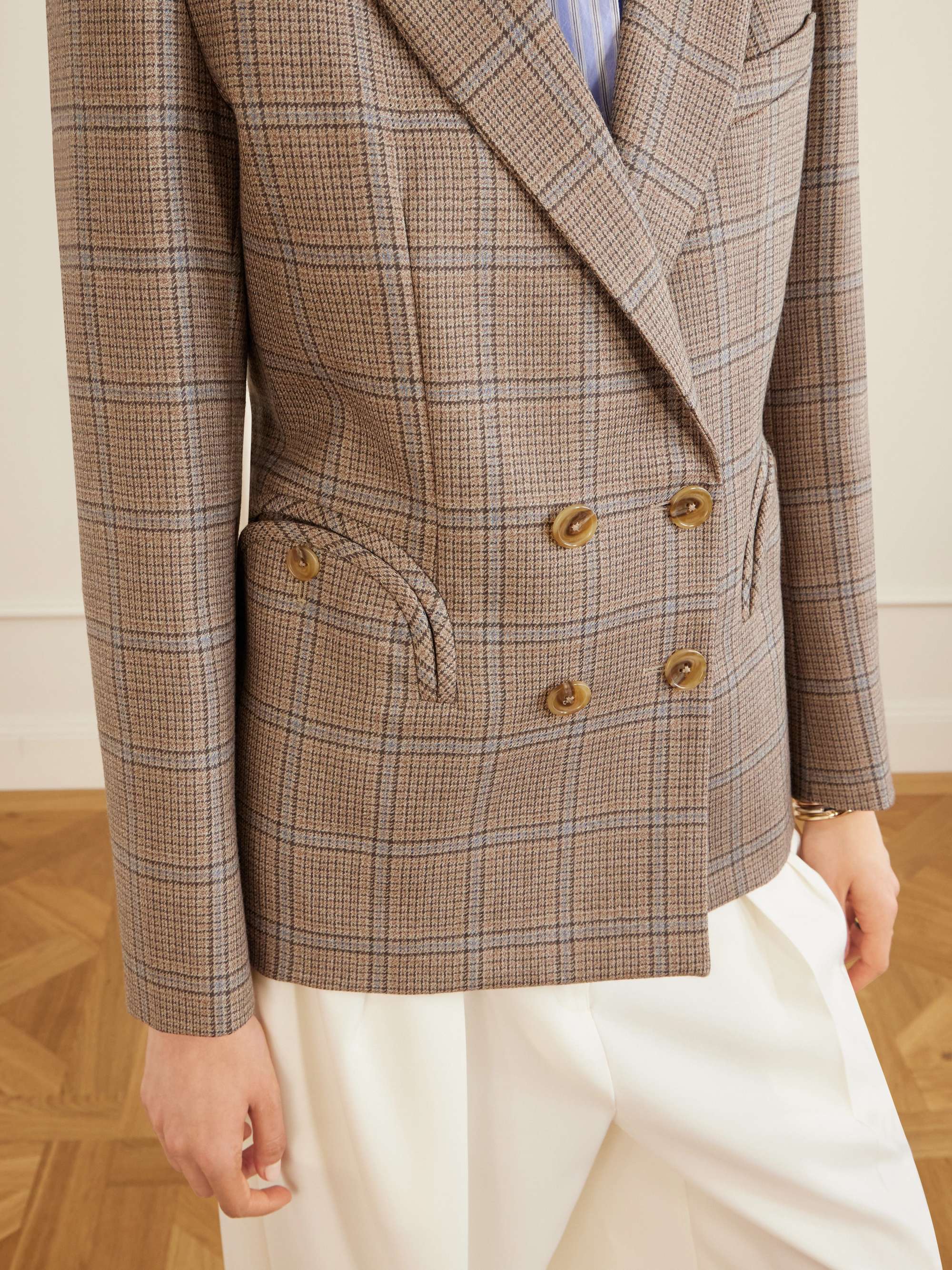 BLAZÉ MILANO Saona Charmer double-breasted checked virgin wool