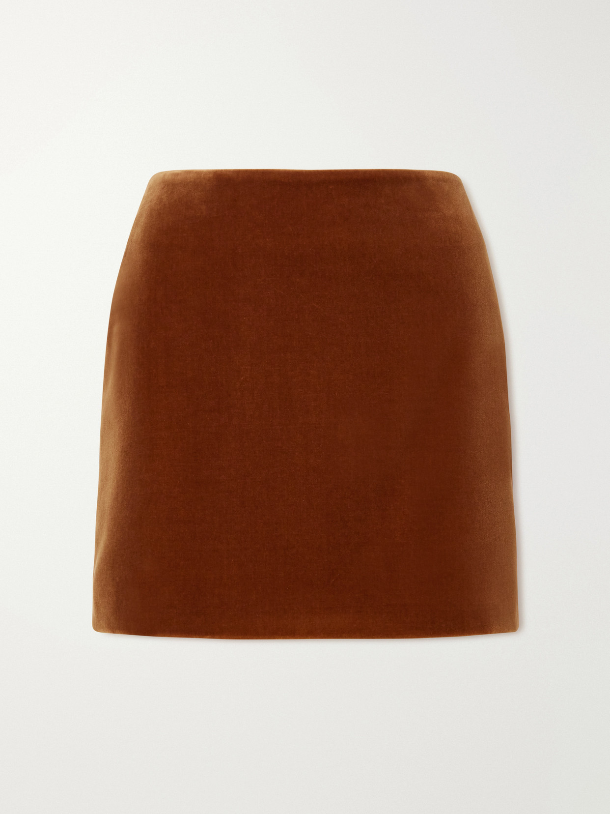 Blazé Milano Jealousy Cotton-velvet Mini Skirt In Brown