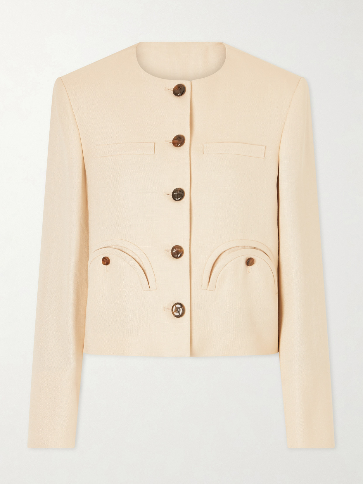 Blazé Milano Danae Woven Jacket In Neutral