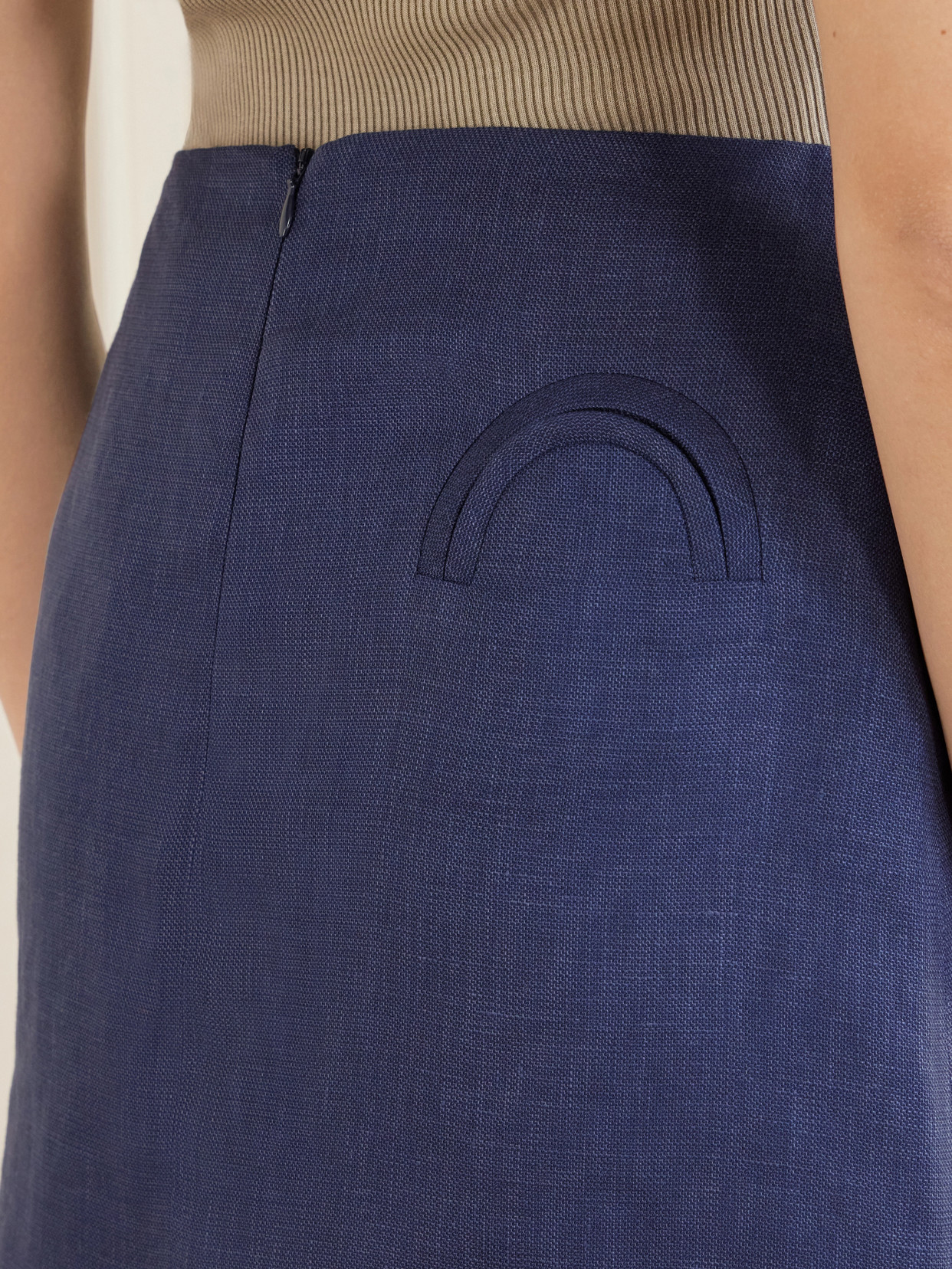 Blazé Milano - Nightbreak Linen, Wool And Silk-Blend Mini