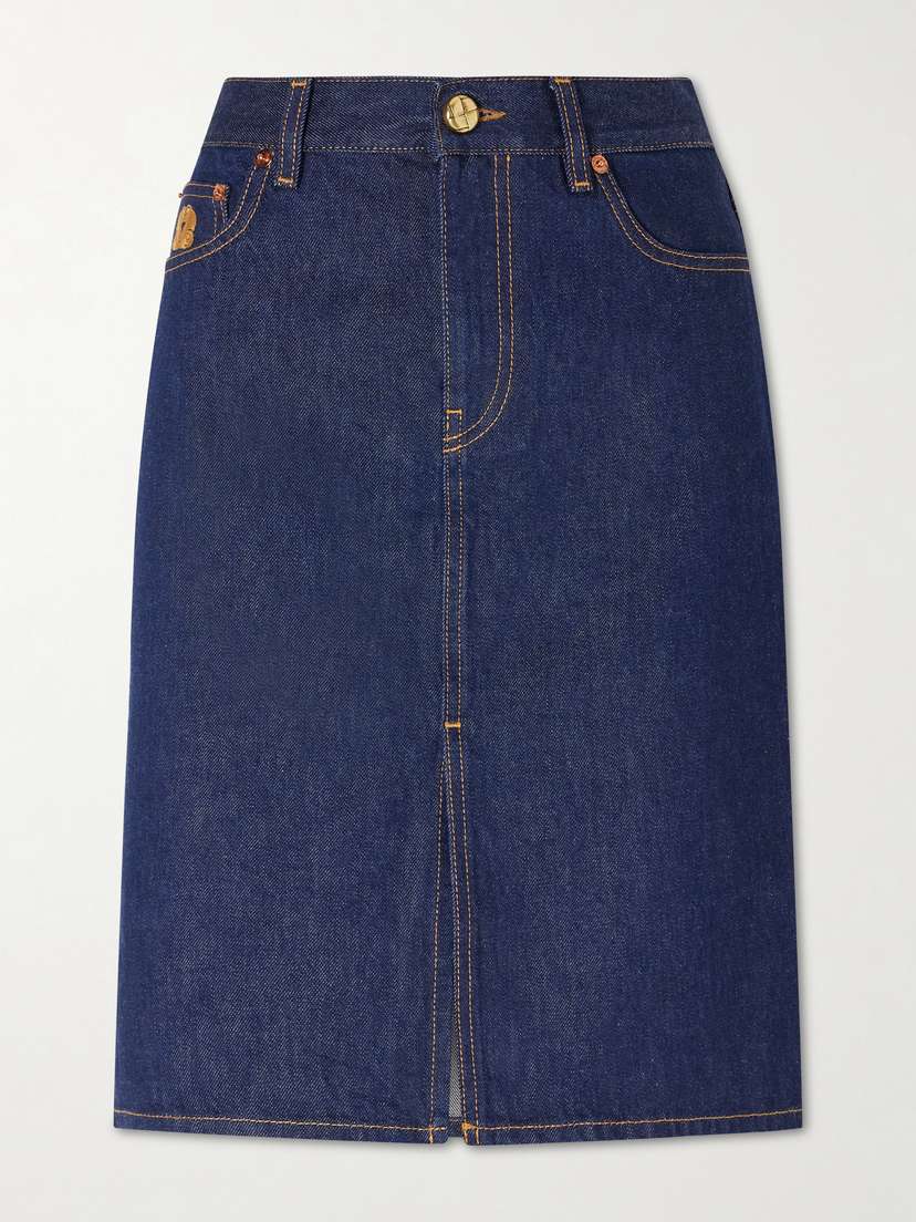 Blazé Milano Denim Midi Skirt - Women's Clothing