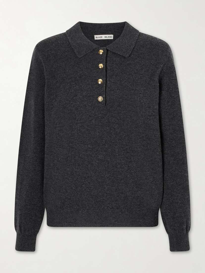 Blazé Milano Highland Wool And Cashmere-blend Polo Sweater | Thumbnail 6 Blazé Milano Highland Wool And Cashmere-blend Polo Sweater | Thumbnail 6