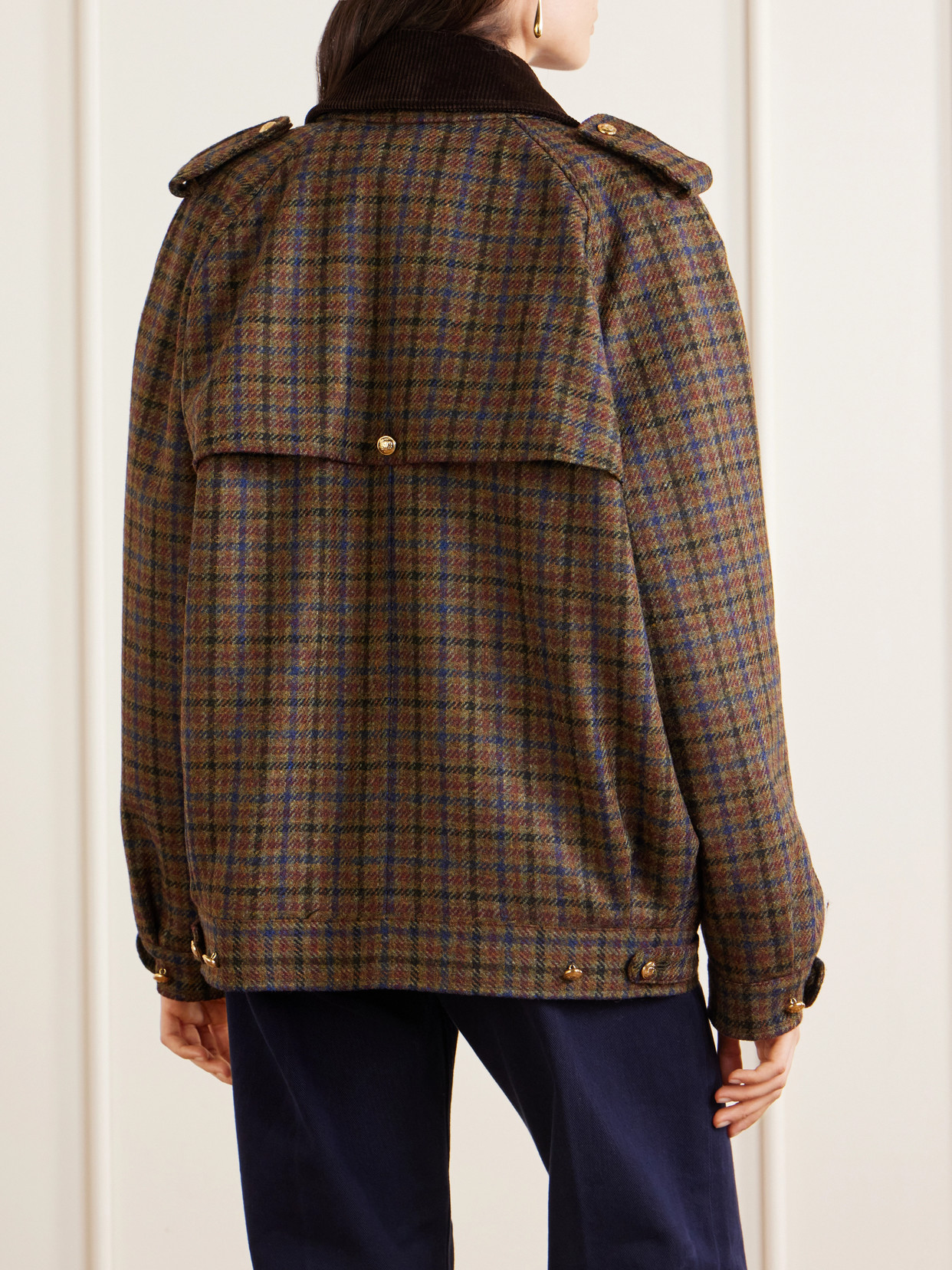 Blazé Milano - Chausie Checked Wool Trench Jacket