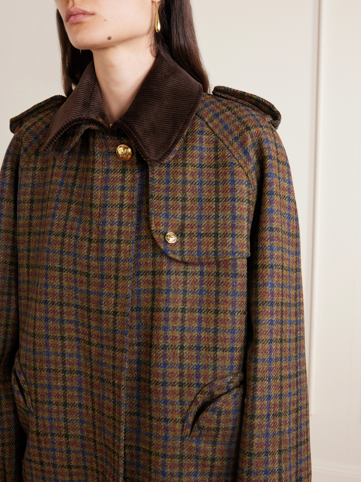 Blazé Milano - Chausie Checked Wool Trench Jacket
