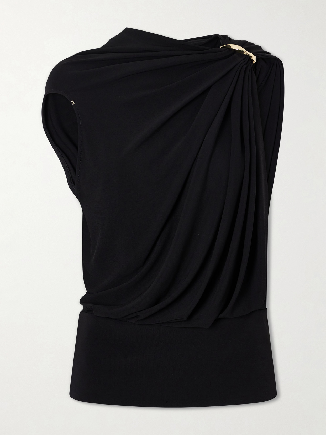 Sportmax Embellished Jersey Blouse In Black