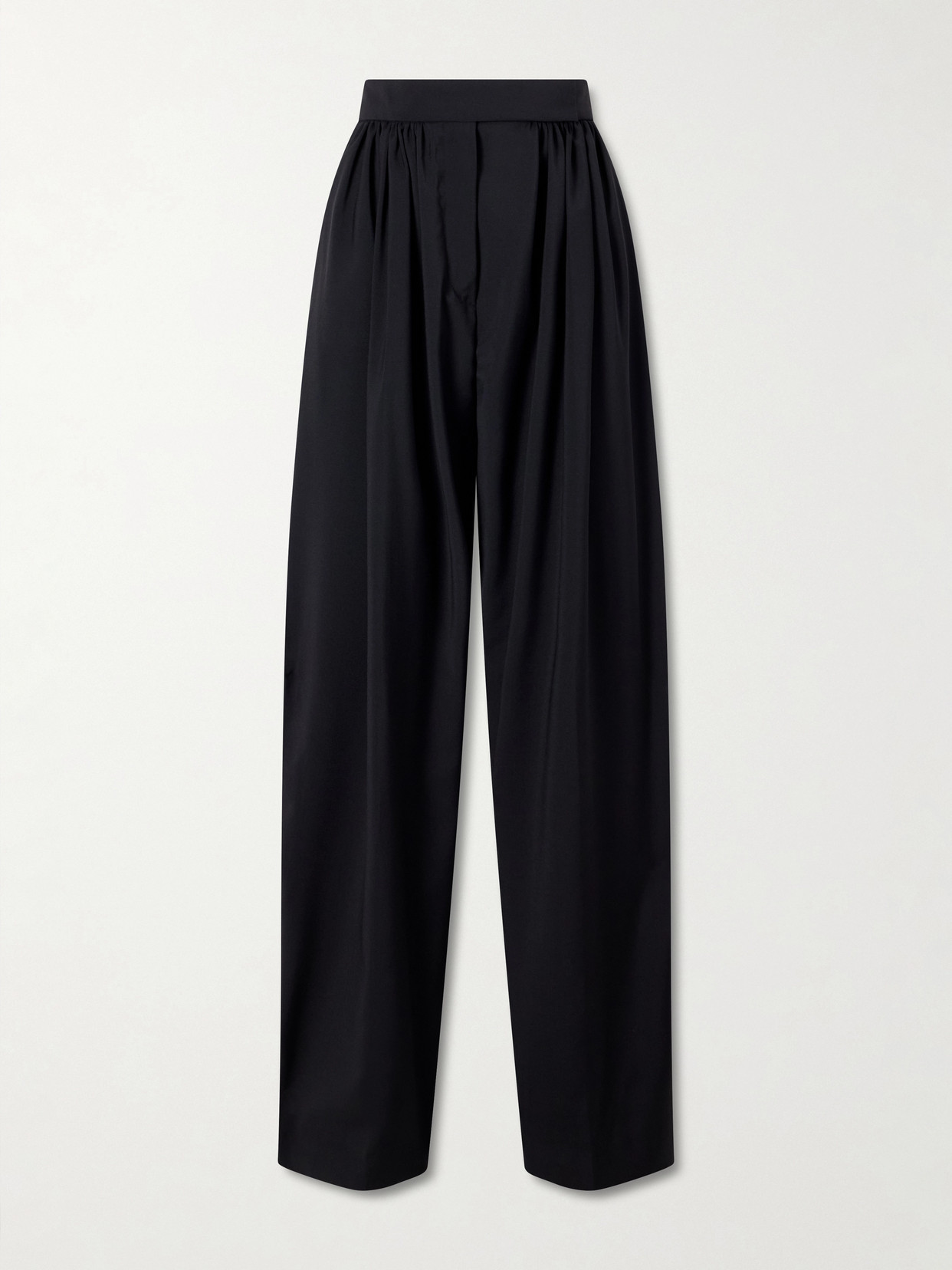 Sportmax Zorro Wool Wide-leg Pants In Black