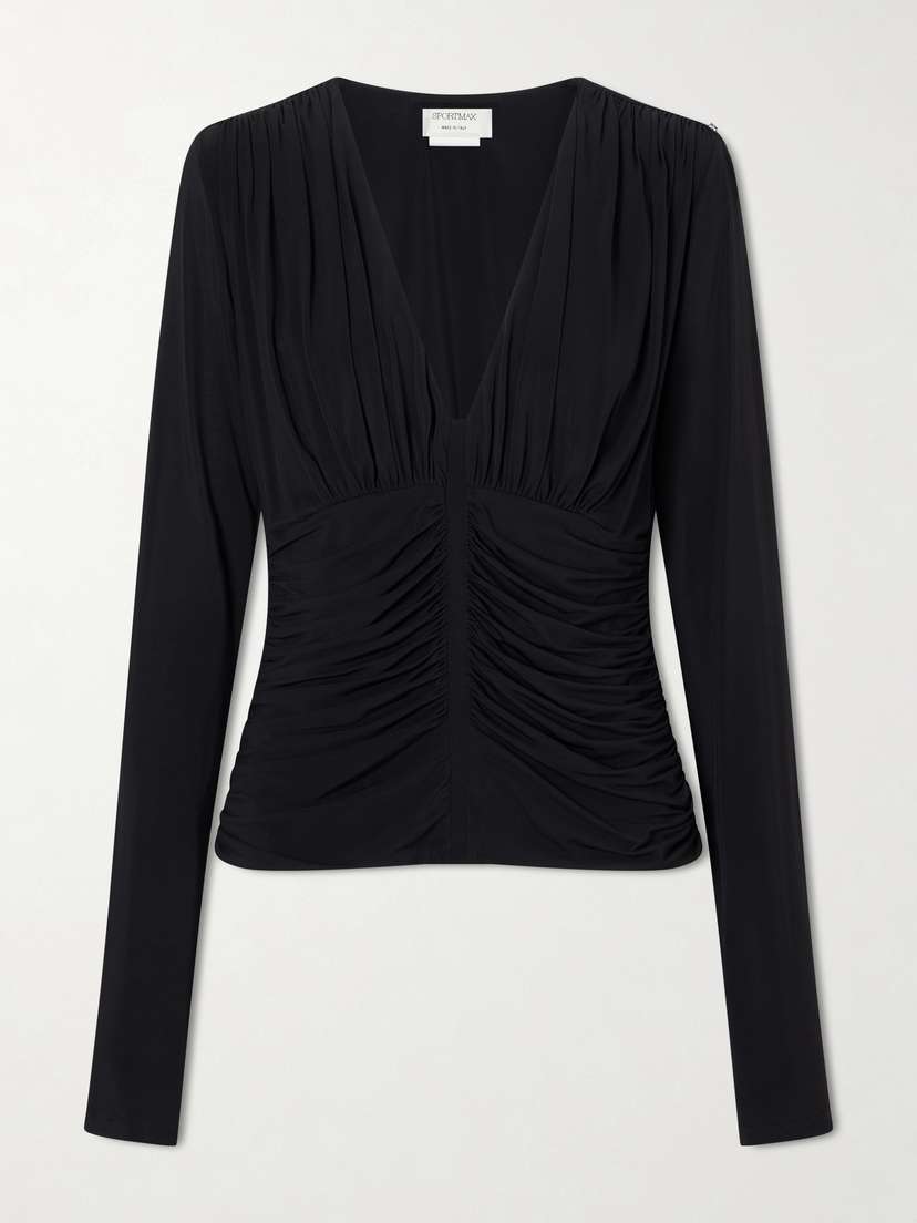 Sportmax Jersey Ruched Blouse | Thumbnail 6 Sportmax Jersey Ruched Blouse | Thumbnail 6