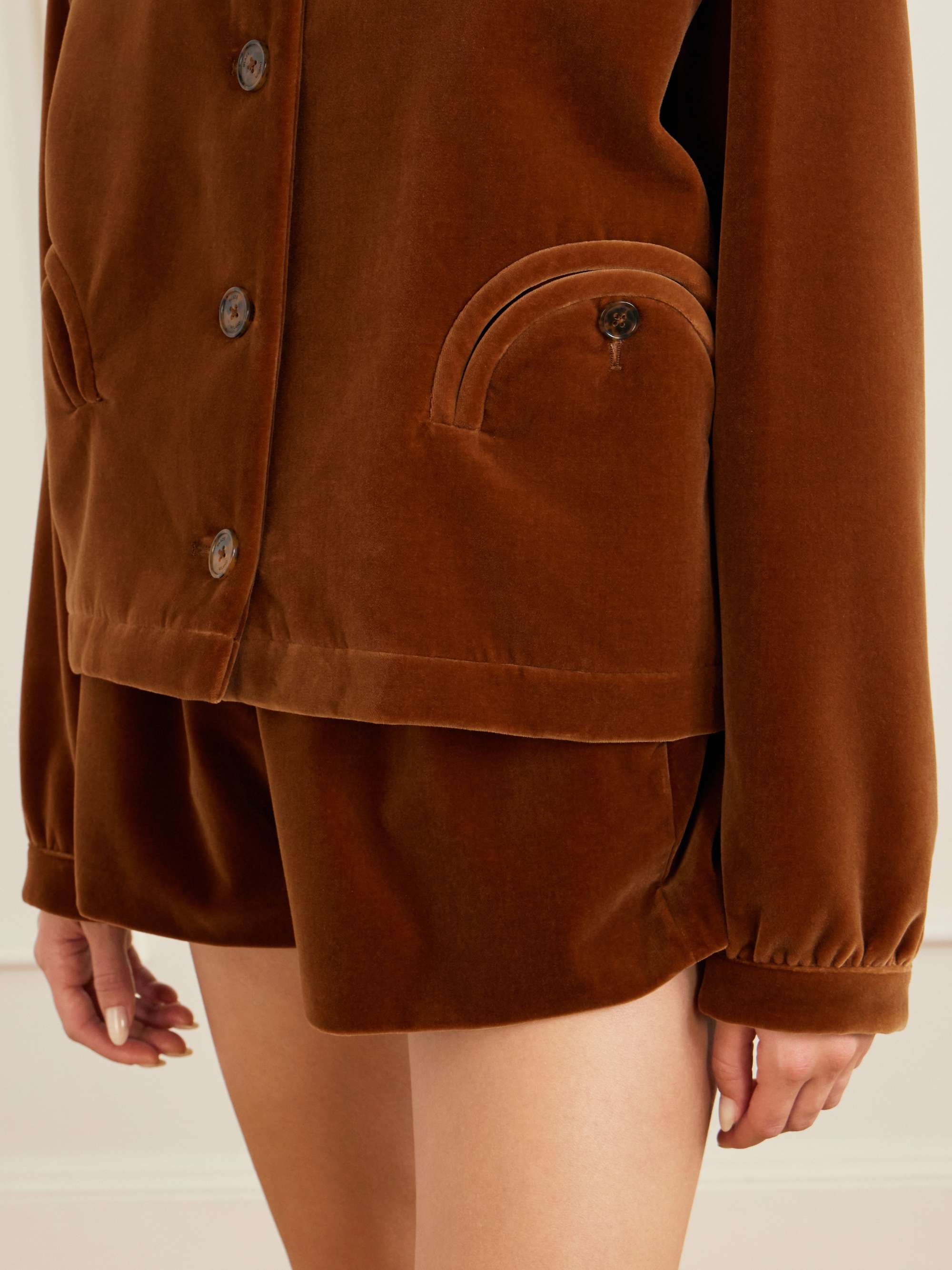 BLAZÉ MILANO Jealousy Gliss cotton-velvet jacket | NET-A-PORTER