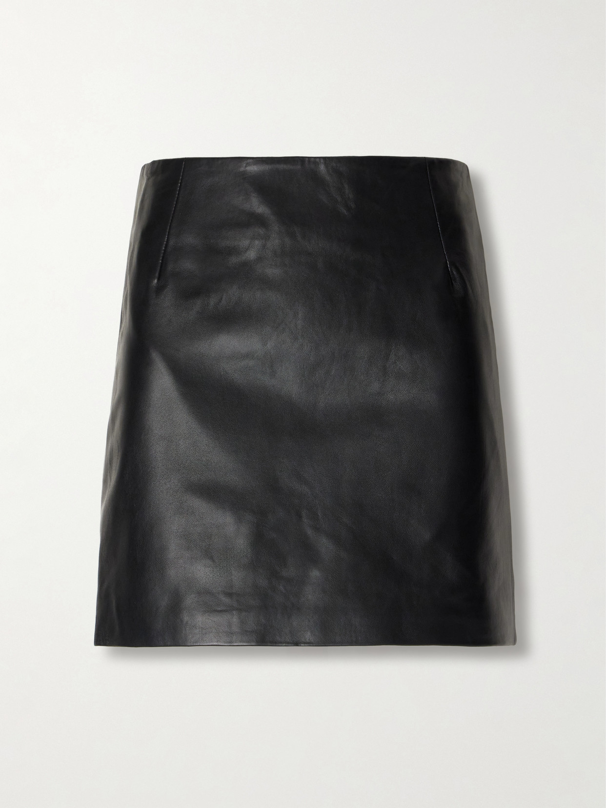 Blazé Milano Leather Mini Skirt In Black
