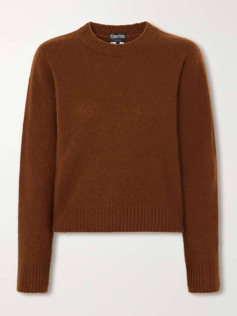 Tom Ford Cropped Cashmere And Silk-blend Sweater