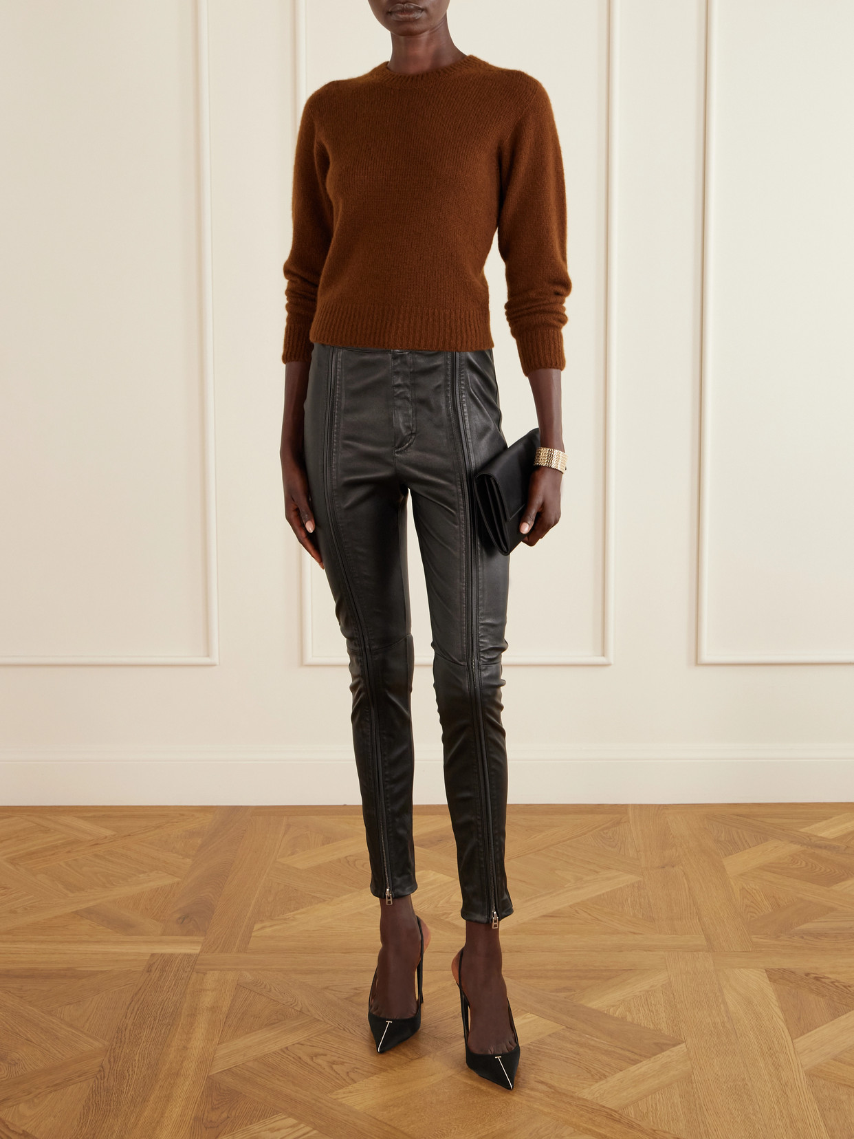 Cropped Cashmere And Silk-Blend Sweater