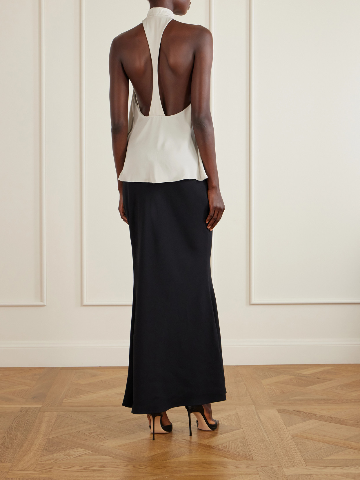 Halterneck Silk-Georgette Blouse