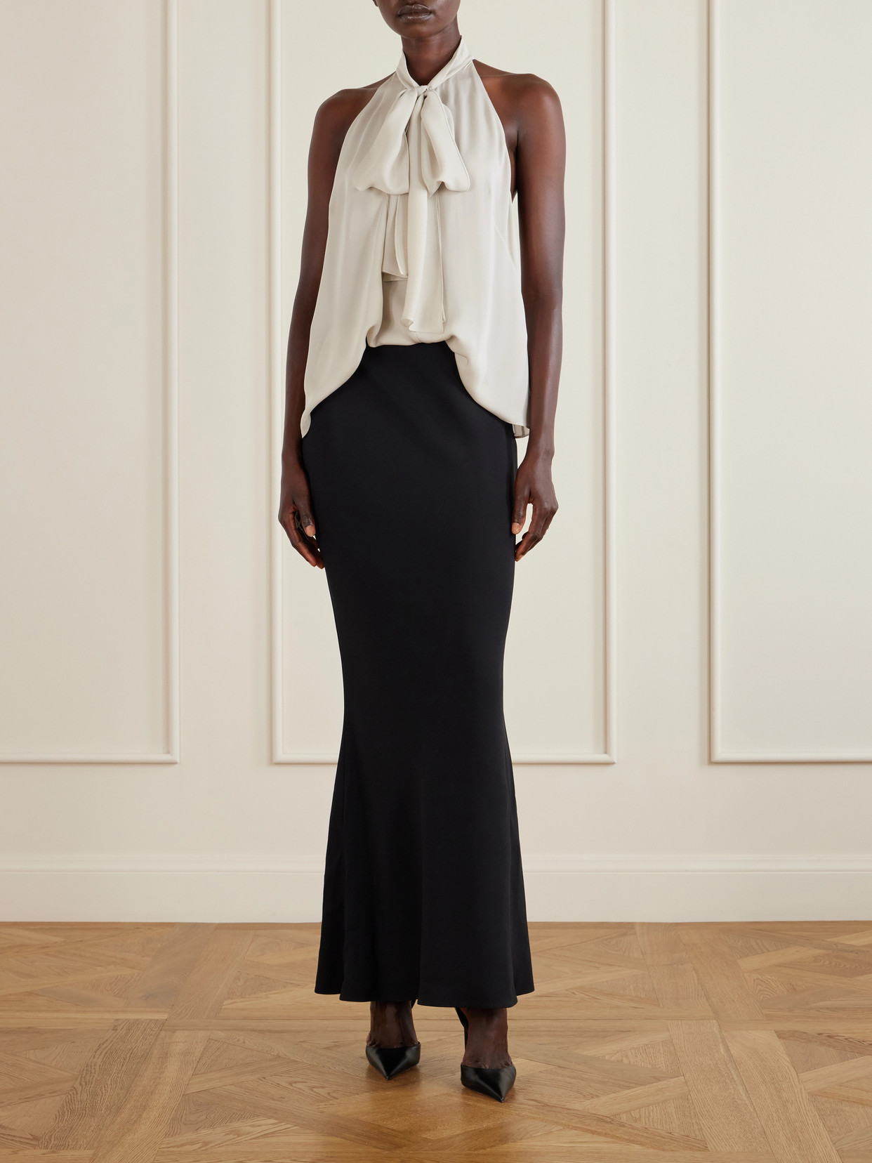 Halterneck Silk-Georgette Blouse