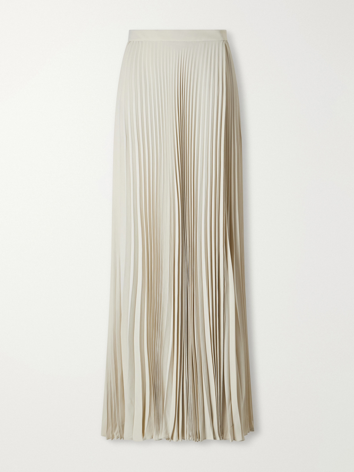 Plisse Crepe De Chine Midi