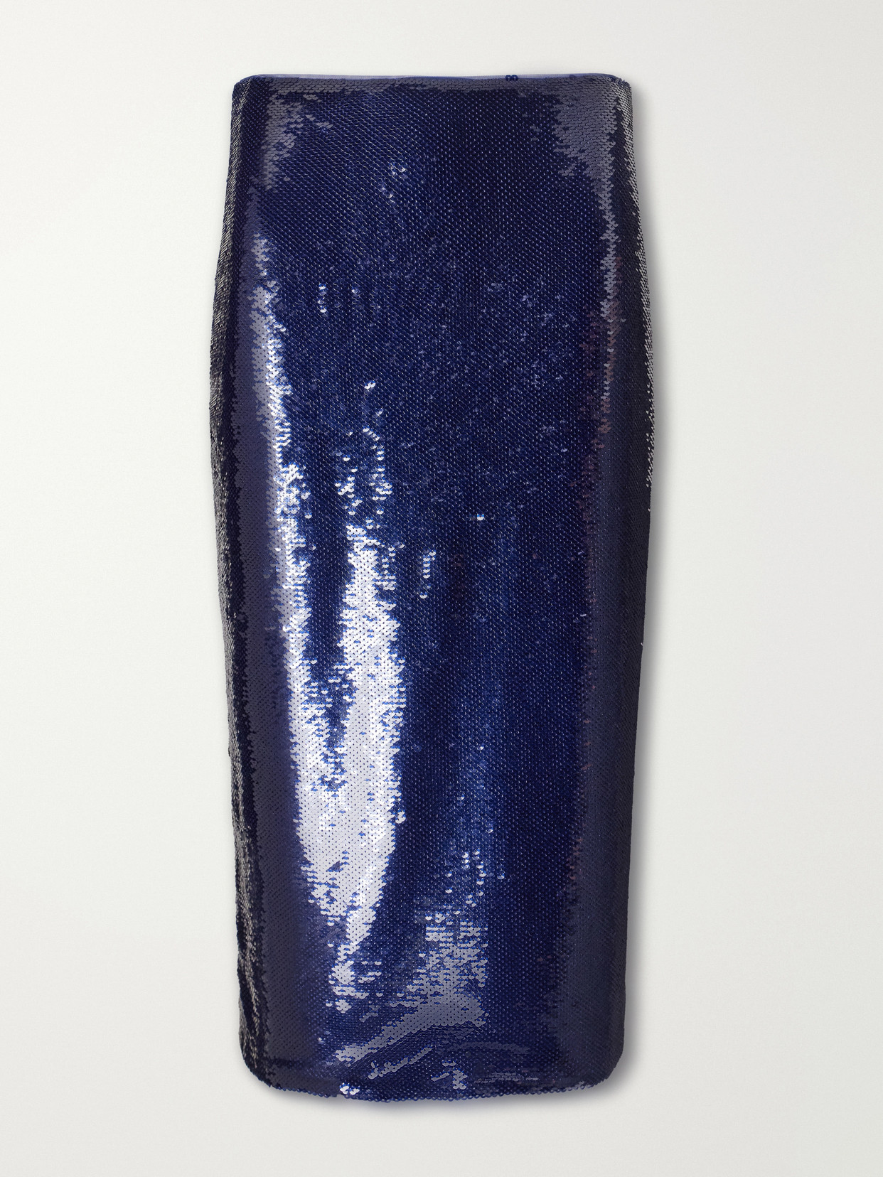 TOM FORD - Sequined Tulle Midi Skirt - Blue