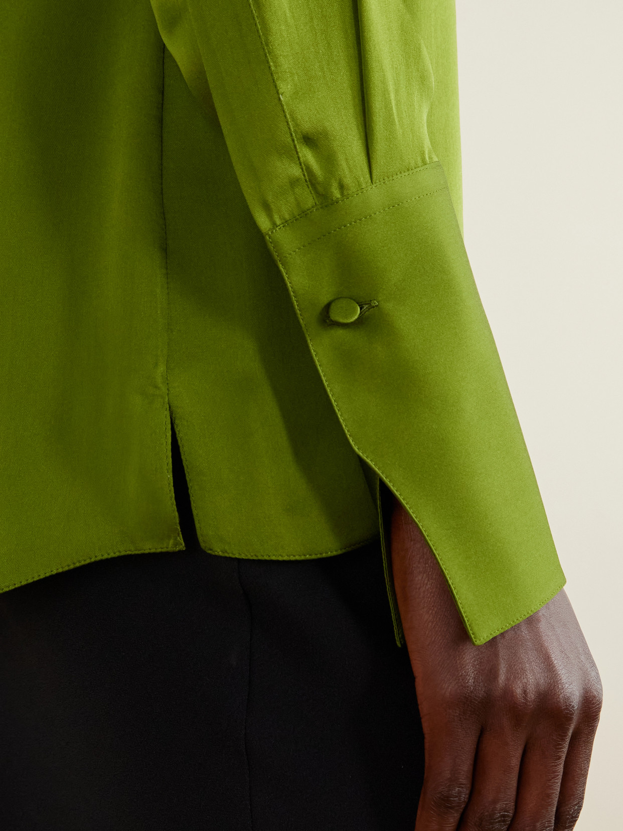 Draped Silk-Georgette Blouse