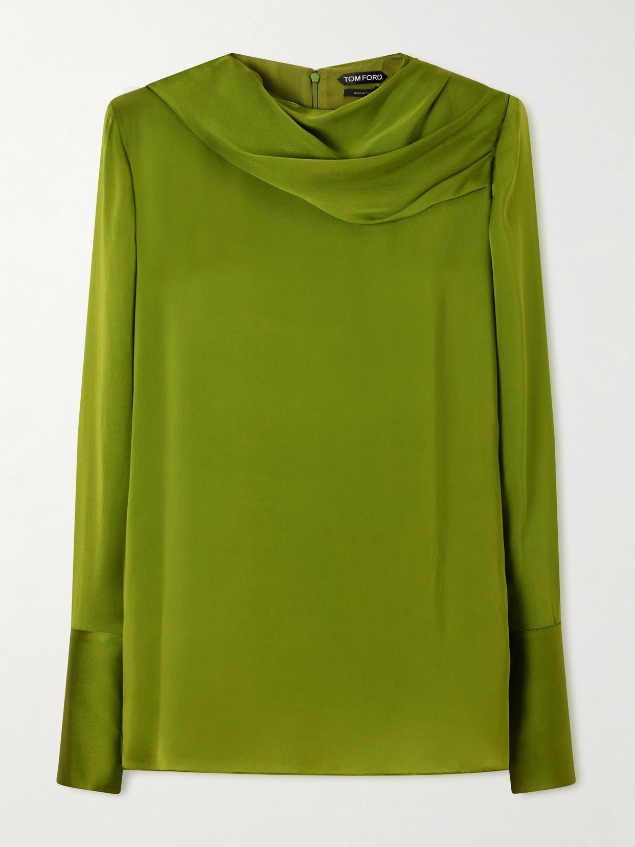 Draped Silk-Georgette Blouse