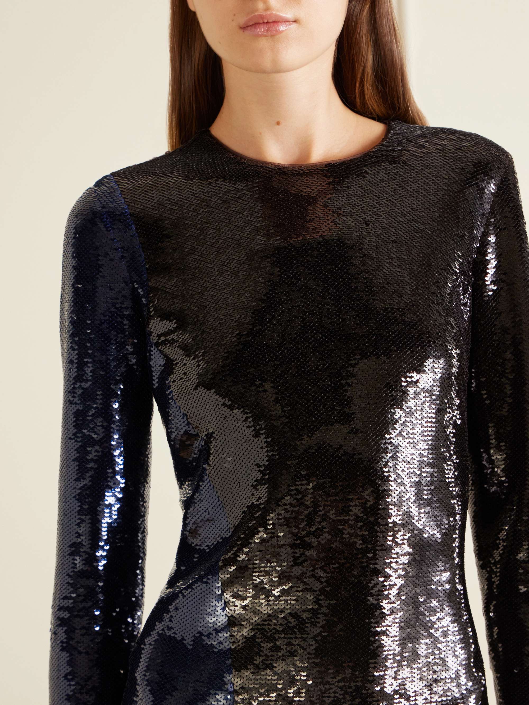 net a porter sequin dress 16ARLINGTON Tovia sequined stretch-tulle midi dress