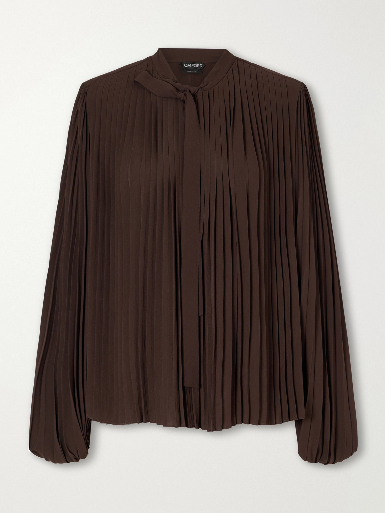 Pleated Crepe De Chine Blouse