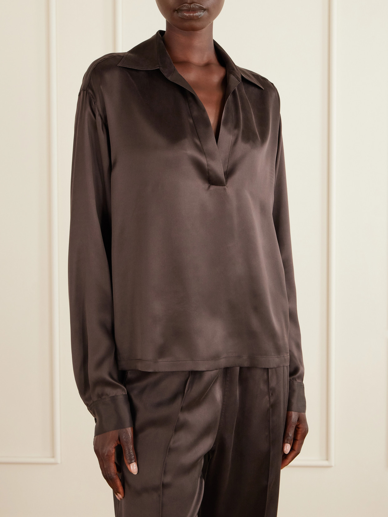 Silk-Satin Blouse