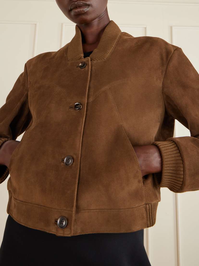 Tom Ford Cropped Suede Bomber Jacket | Thumbnail 5 Tom Ford Cropped Suede Bomber Jacket | Thumbnail 5