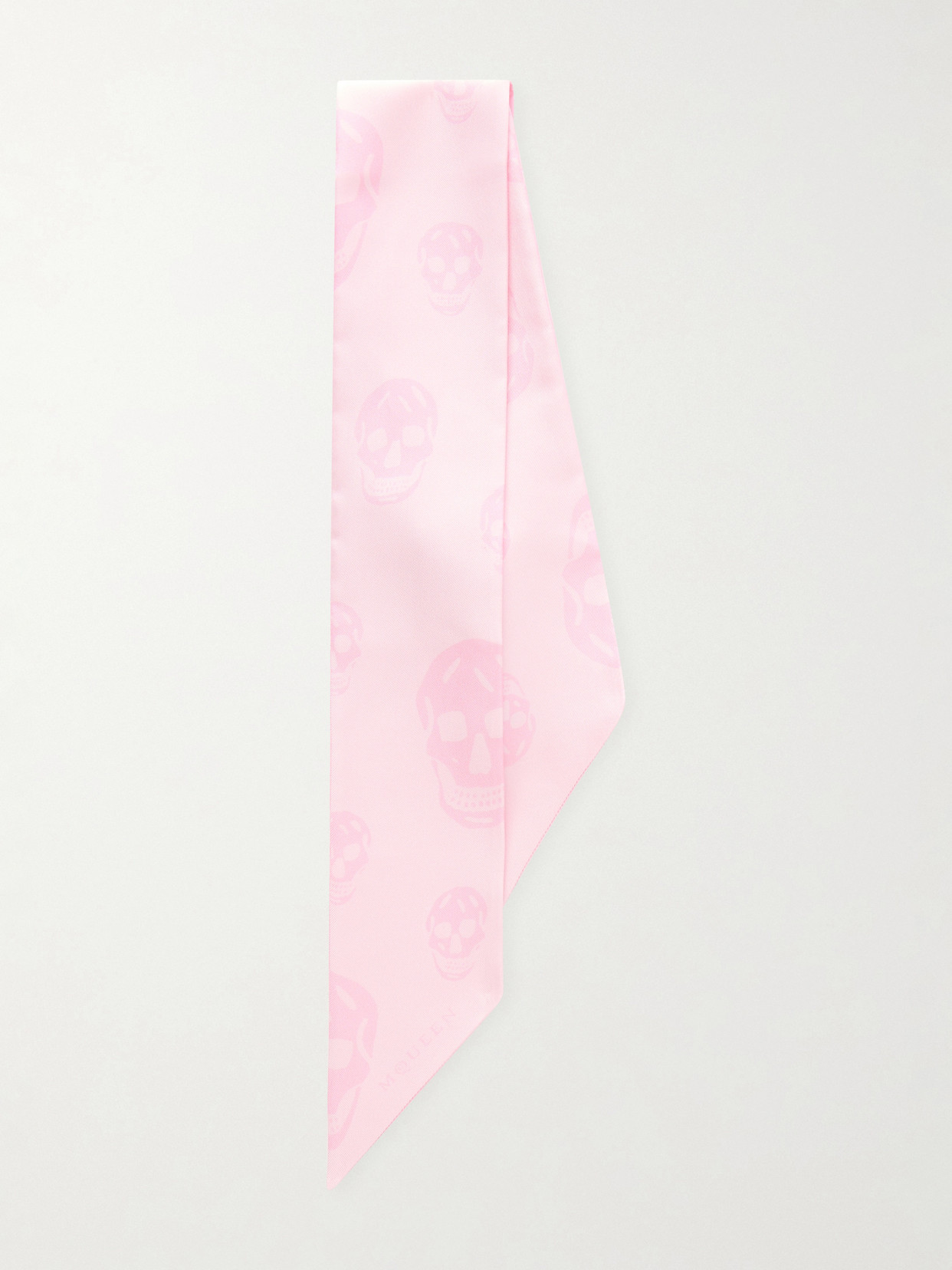 Alexander Mcqueen Printed Silk-twill Scarf In Pink
