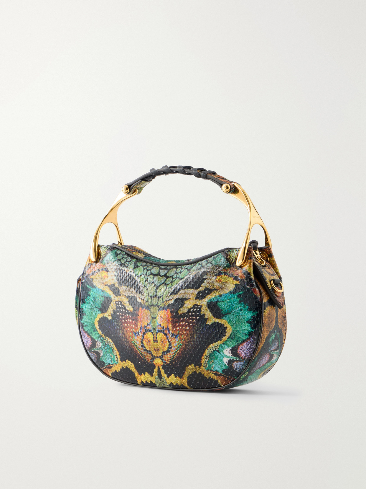 Wishbone Mini Snake-Effect Shoulder Bag