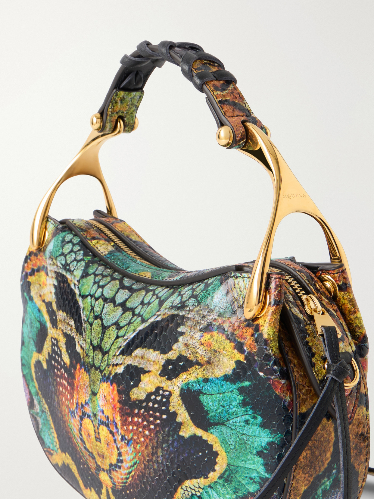 Wishbone Mini Snake-Effect Shoulder Bag