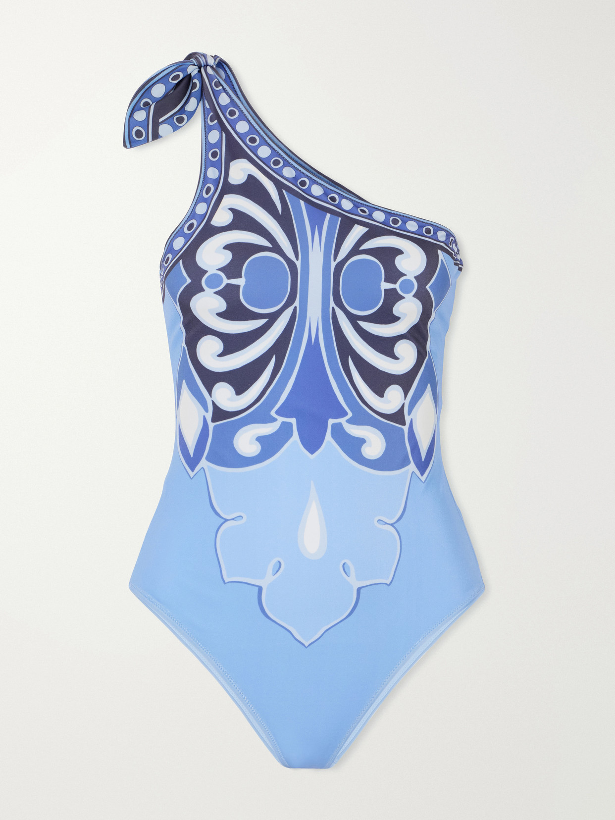 La Doublej Goddess Printed Swimsuit In Blue