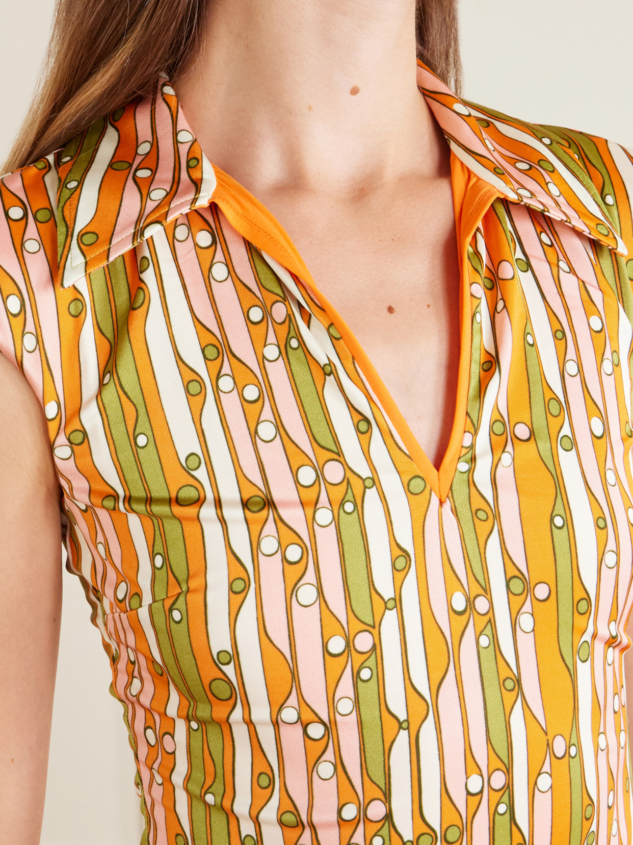 Printed Stretch-Jersey Top