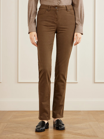 Purdey Cotton, lyocell and silk-blend skinny-leg pants