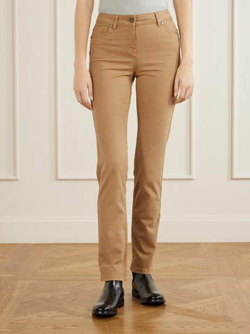Purdey Cotton, lyocell and silk-blend skinny-leg pants