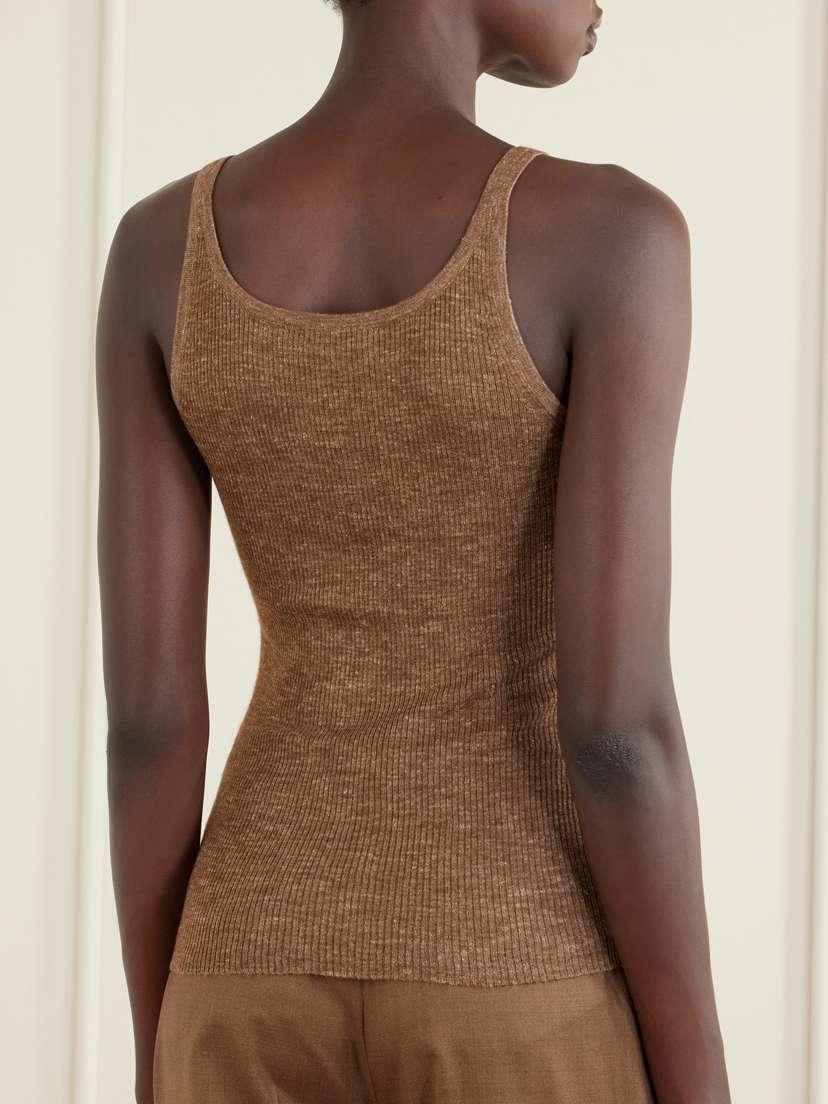 Gabriela Hearst Cinxia Ribbed Cashmere, Silk And Hemp-blend Tank | Thumbnail 4