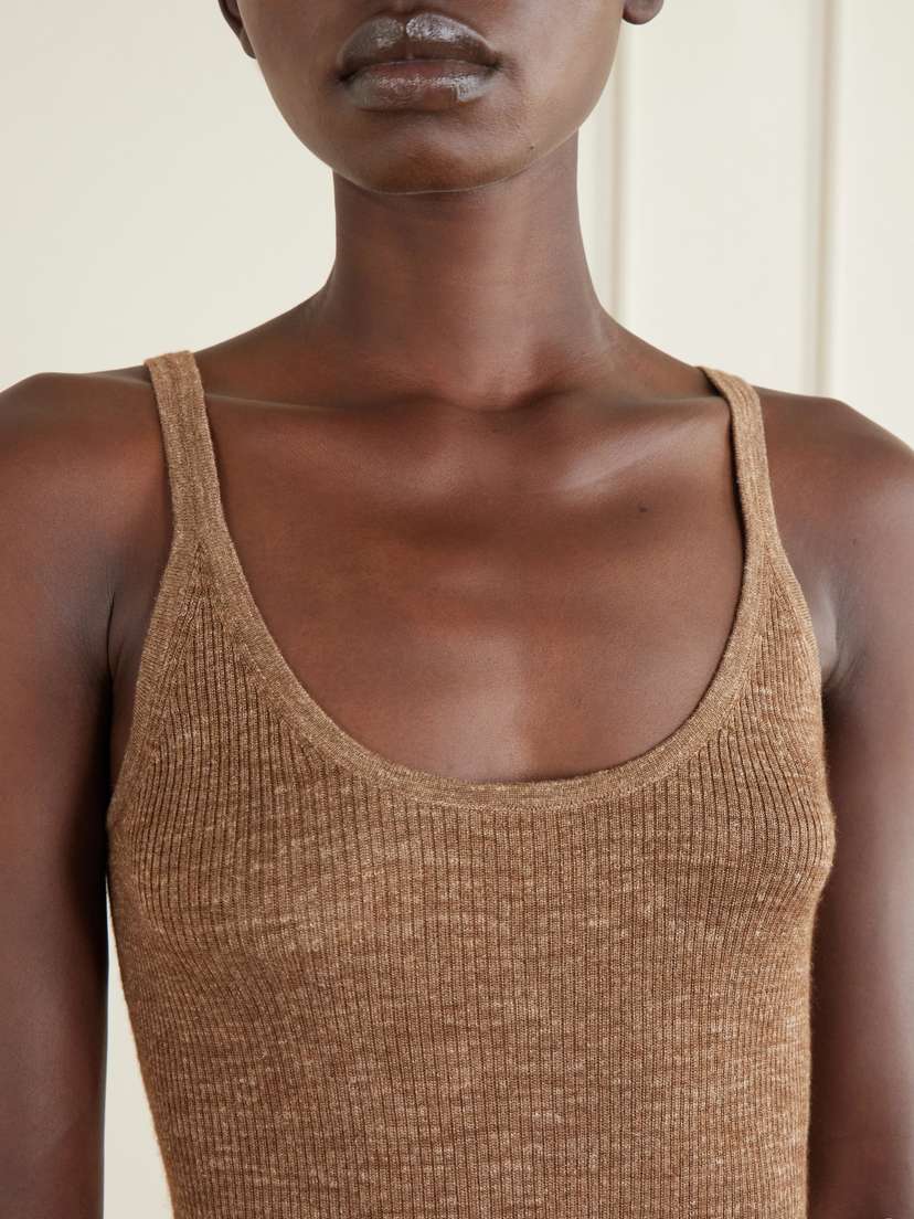Gabriela Hearst Cinxia Ribbed Cashmere, Silk And Hemp-blend Tank | Thumbnail 5